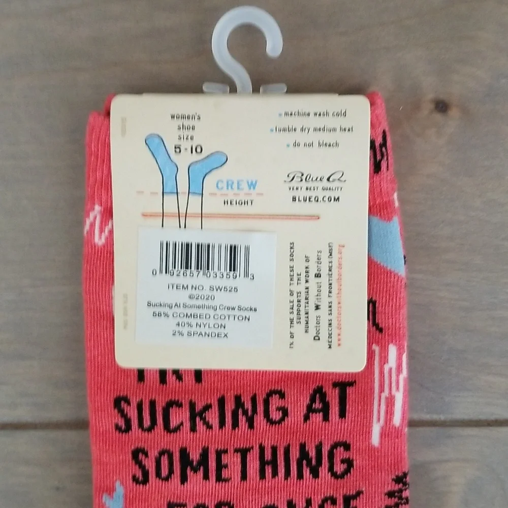 Try Sucking At Something For Once Socks by Blue Q